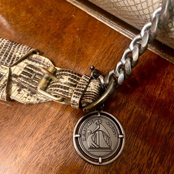 Lanvin Happy Bag Snakeskin and Lizzard Embossed Leather Flap Crossbody bag - Picture 10 of 11